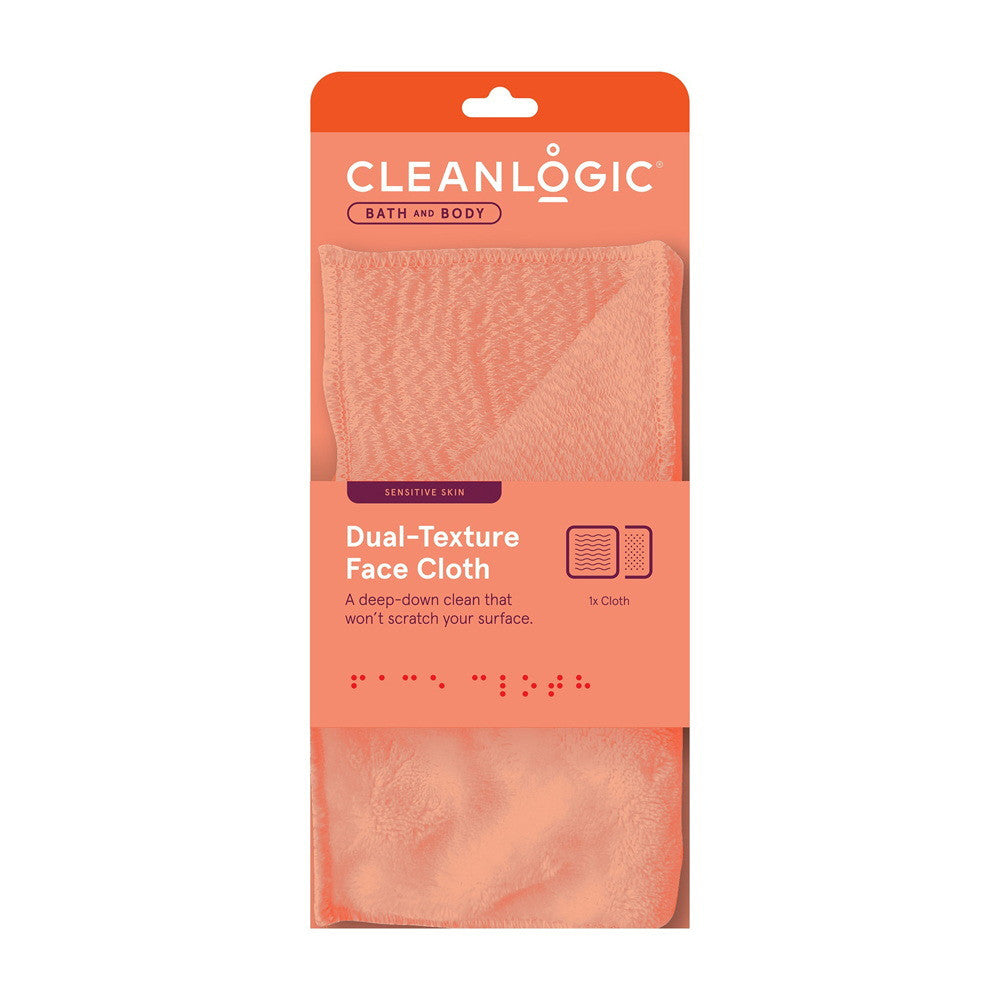 Clean Logic Dual Texture Face Cloth, 1 Ct